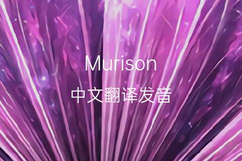 英文名Murison的中文翻译&发音