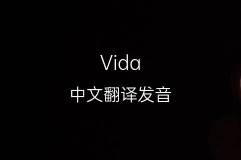 英文名Vida的中文翻译&发音